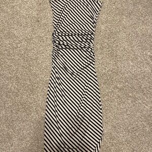 H&M Black and White Strapless Dress